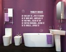 Toilet Rules Quote Wall Stickers Washroom Vinyl Decals Family Lettering